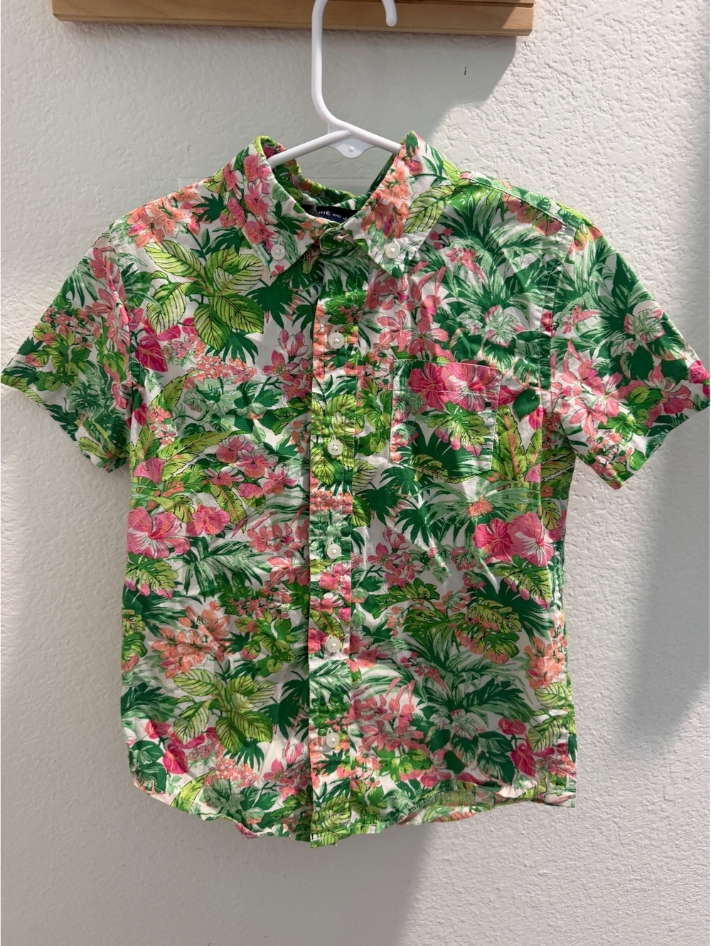 Janie and Jack Boys Beach printed button down